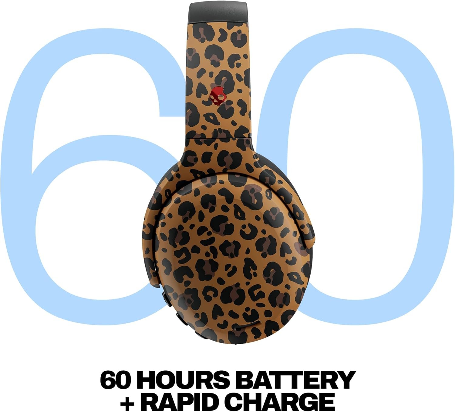 Skullcandy Bluetooth Headphones Microphone for iPhone Android - Leopard