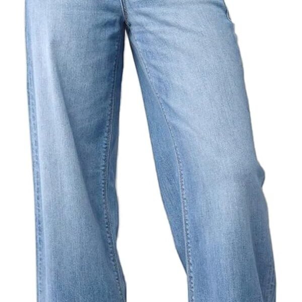 Women’s Wide Leg Jeans High Waisted Baggy Straight Leg Loose Stretchy Casual Denim Pants