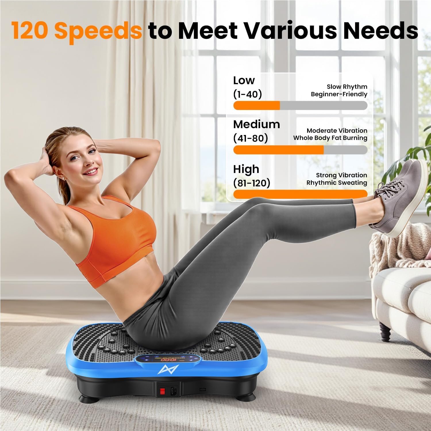 Vibration Plate Fitness Platform Exercise Machine Vibrating Shaking Full Body Shaker Workout Vibrate Stand Shake Board Sport for Weight Loss Fat Burner for Gym Home Office