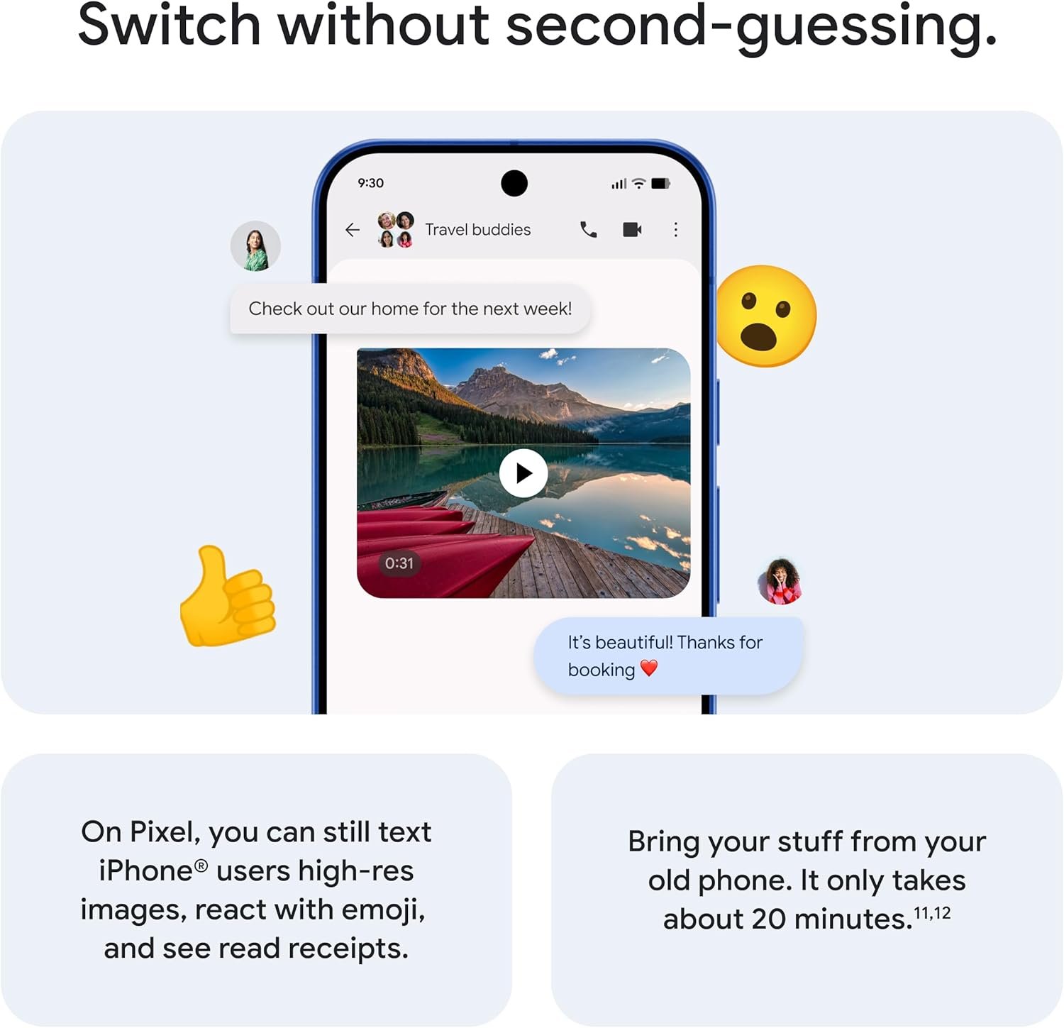 Google Pixel 10 - Unlocked Android Smartphone with Gemini, Your Google AI Assistant - Advanced Triple Rear Camera, Fast-Charging 24+ Hour Battery, and 6.3" Actua Display - Indigo - 128 GB