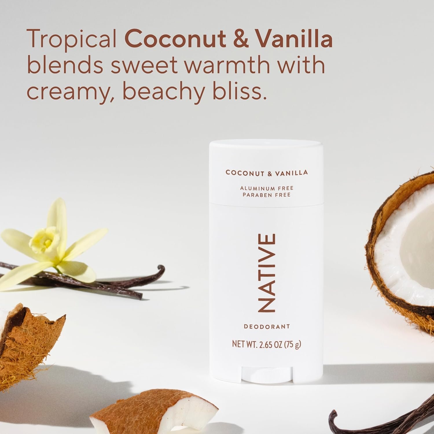 Native Deodorant Contains Naturally Derived Ingredients, 72 Hour Odor Control, Deodorant for Women and Men, Aluminum Free, Coconut & Vanilla 2.3 oz (Pack of 2)