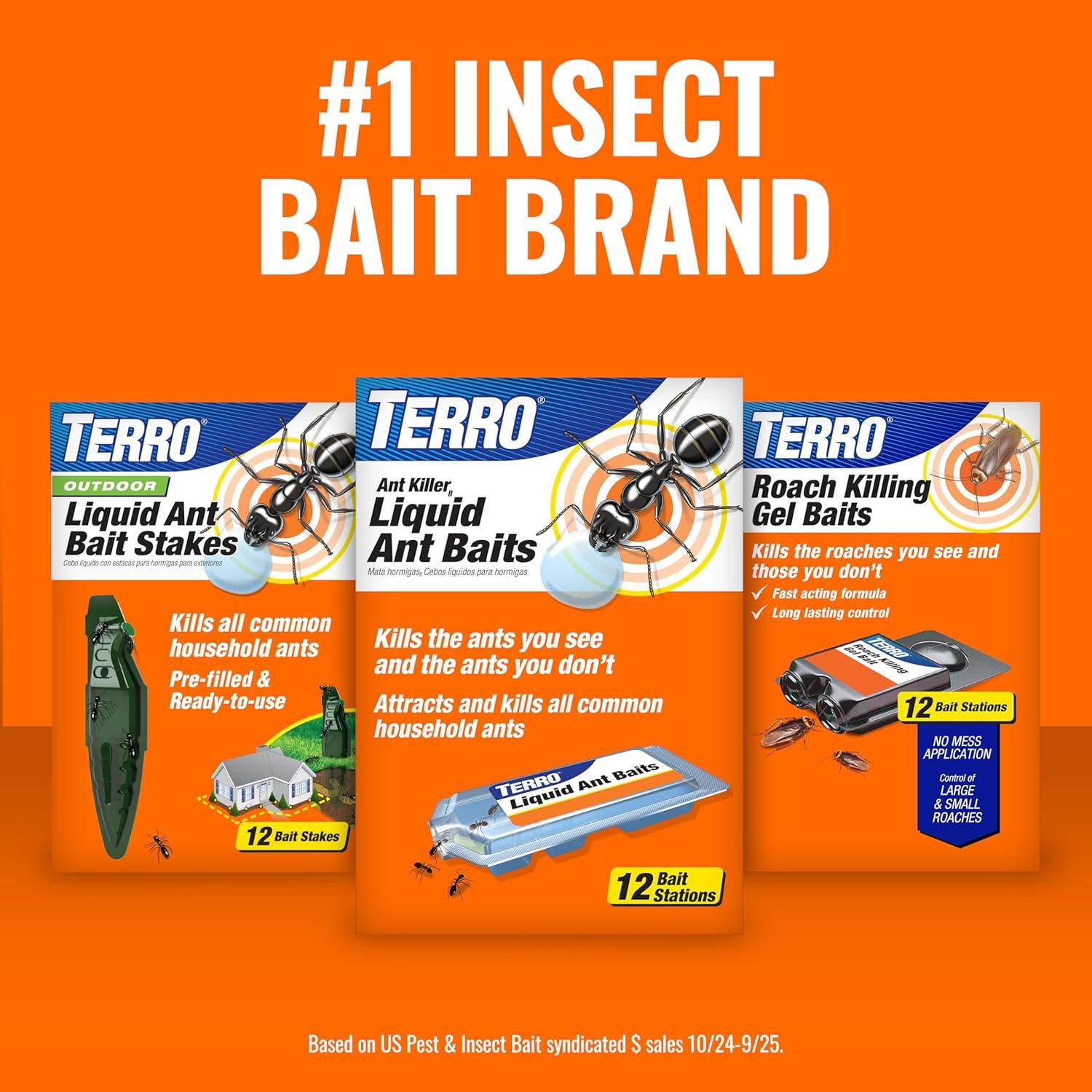 TERRO T300B Liquid Ant Killer Bait Stations 12-Pack - Indoor Ant Traps with Borax Formula, Kills the Queen & the Entire Colony