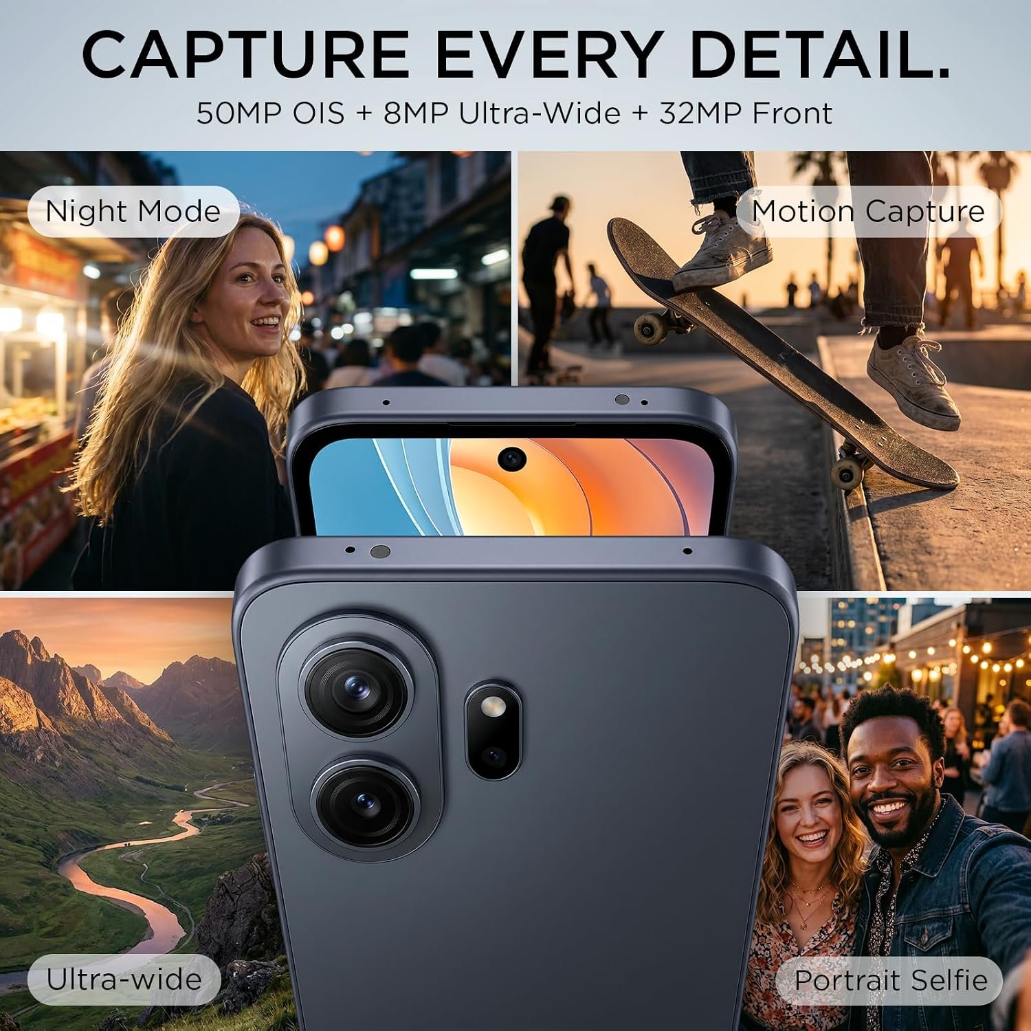 TCL NXTPAPER 70 Pro Cell Phone, Android Phone Unlocked, 256GB Storage, 6.9" FHD+ 120Hz NXTPAPER 4.0 Display, 24GB RAM (8GB+16GB), AI Tools, 50MP Camera, 5200mAh Battery, 5G WiFi 6E, IP68, Stella Blue