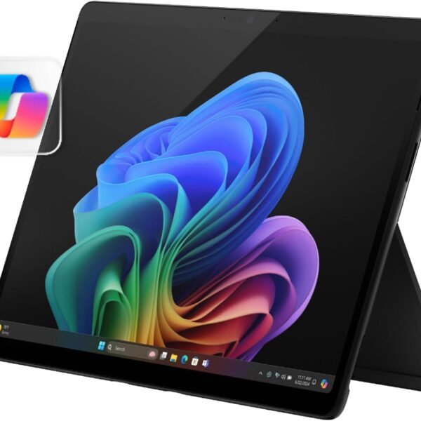 Microsoft Surface Pro 2-in-1 Laptop/Tablet (2024), Windows 11 Copilot+ PC, 13″ Touchscreen OLED Display, Snapdragon X Elite (12 Core), 16GB RAM, 256GB Storage, Black, Amazon Exclusive