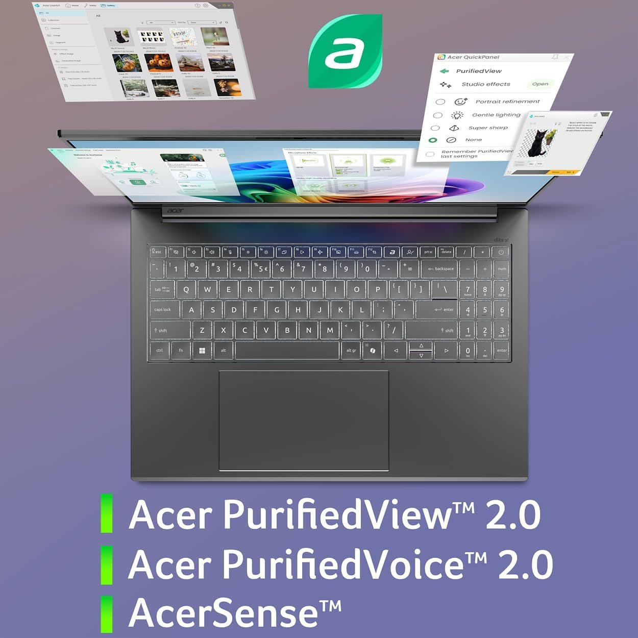 Acer Aspire 16 AI Copilot+ PC | 16" WUXGA 120Hz 100% sRGB Display | Snapdragon X | NPU: 45 Tops - GPU: Up to 1.7 TFLOPs | 16GB LPDDR5X | 512GB PCIe Gen 4 SSD | Wi-Fi 7 | A16-11M-X0LW
