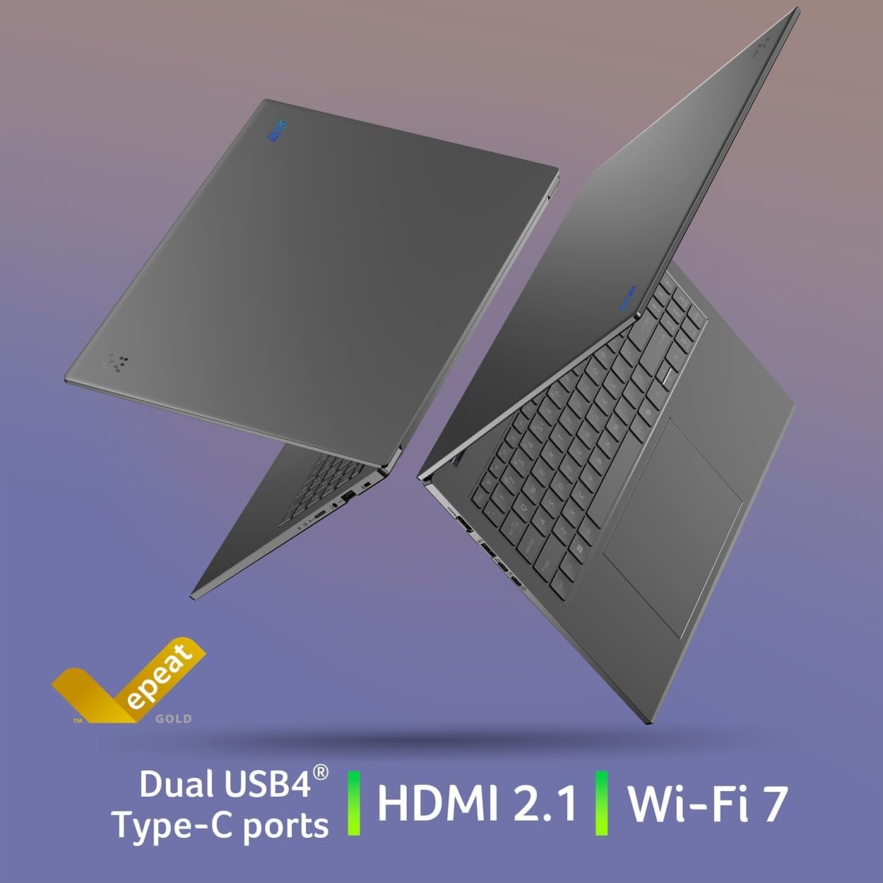 Acer Aspire 16 AI Copilot+ PC | 16" WUXGA 120Hz 100% sRGB Display | Snapdragon X | NPU: 45 Tops - GPU: Up to 1.7 TFLOPs | 16GB LPDDR5X | 512GB PCIe Gen 4 SSD | Wi-Fi 7 | A16-11M-X0LW