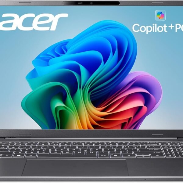 Acer Aspire 16 AI Copilot+ PC | 16″ WUXGA 120Hz 100% sRGB Display | Snapdragon X | NPU: 45 Tops – GPU: Up to 1.7 TFLOPs | 16GB LPDDR5X | 512GB PCIe Gen 4 SSD | Wi-Fi 7 | A16-11M-X0LW
