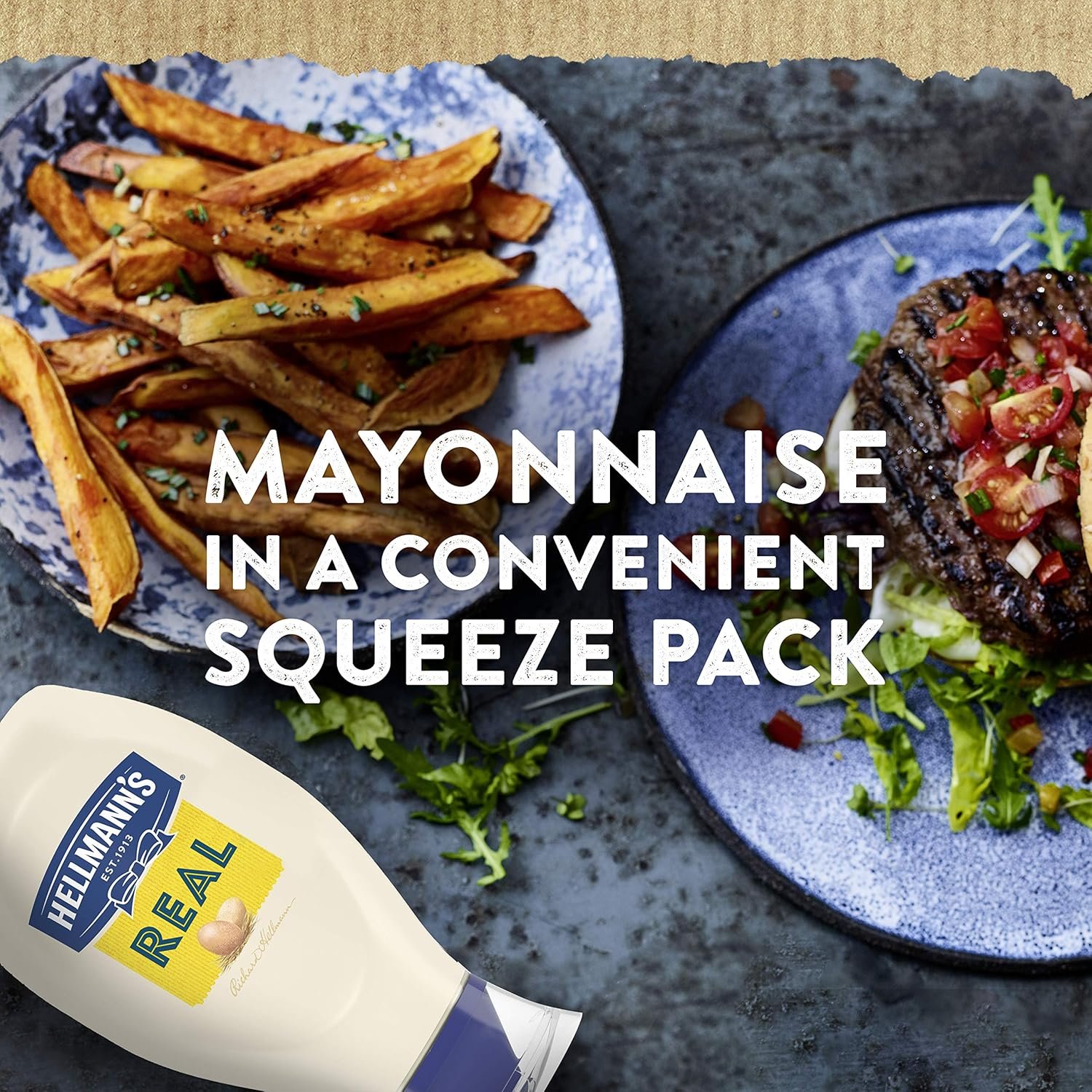 Hellmann's Real Mayonnaise Real Mayo Squeeze Bottle For a Rich Creamy Condiment Gluten Free, Made With Cage-Free Eggs 20 oz (Pack of 2)